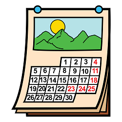 Dibujo calendario web
