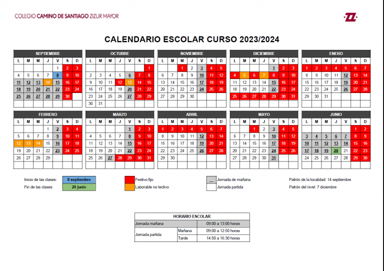 Calendario Escolar 20232024 4479